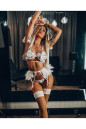 ORIENT - luxury & exclusive white women's lingerie with feathers