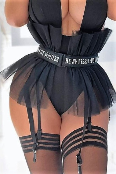 Black garters belt made of tulle with thongs  Beyyond3 Lolitta