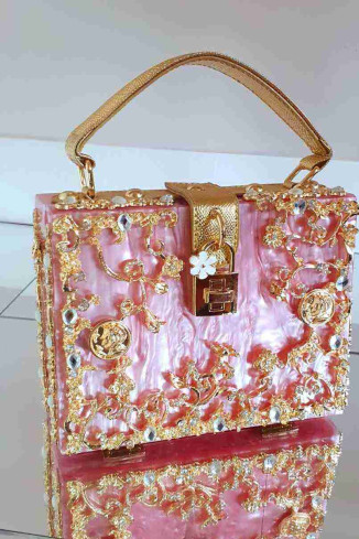 PINK STYLE - premium bag box, luxurious evening bag