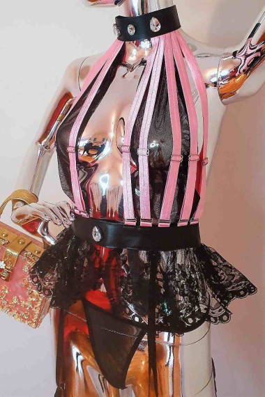 Women's lingerie set with garters strap - Ressa